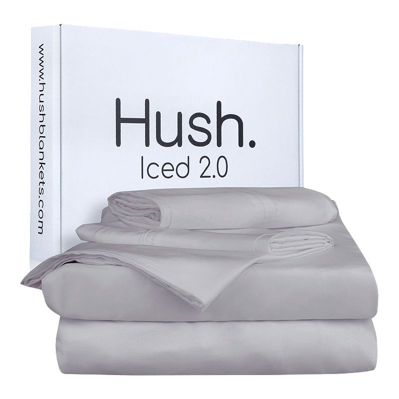Image of Hush Iced Grey Sheet Plus Pillow Case Set - Twin
