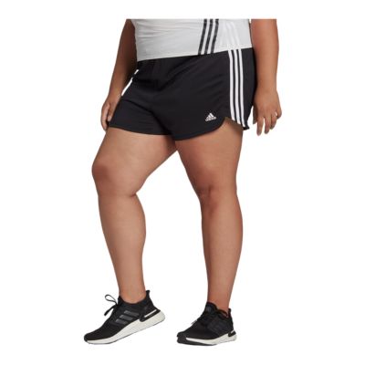 adidas Women's Plus Size 3Stripe Pacer Knit Shorts Sport Chek