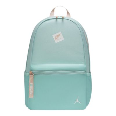 blue and white jordan backpack