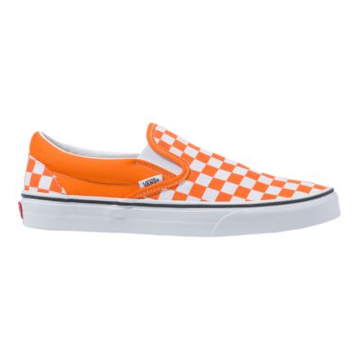 orange white checkered vans
