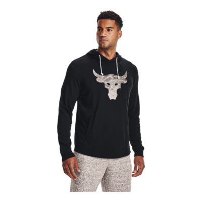 Under Armour Men's Project Rock Terry Bull Pullover Hoodie, French