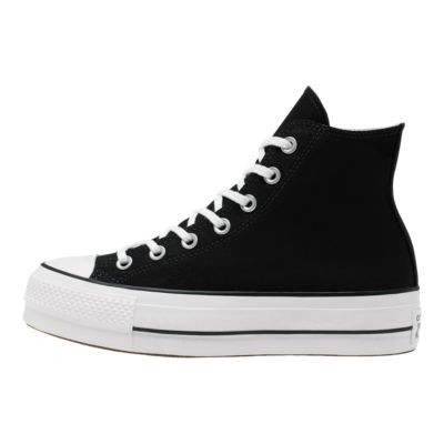 converse black platform shoes