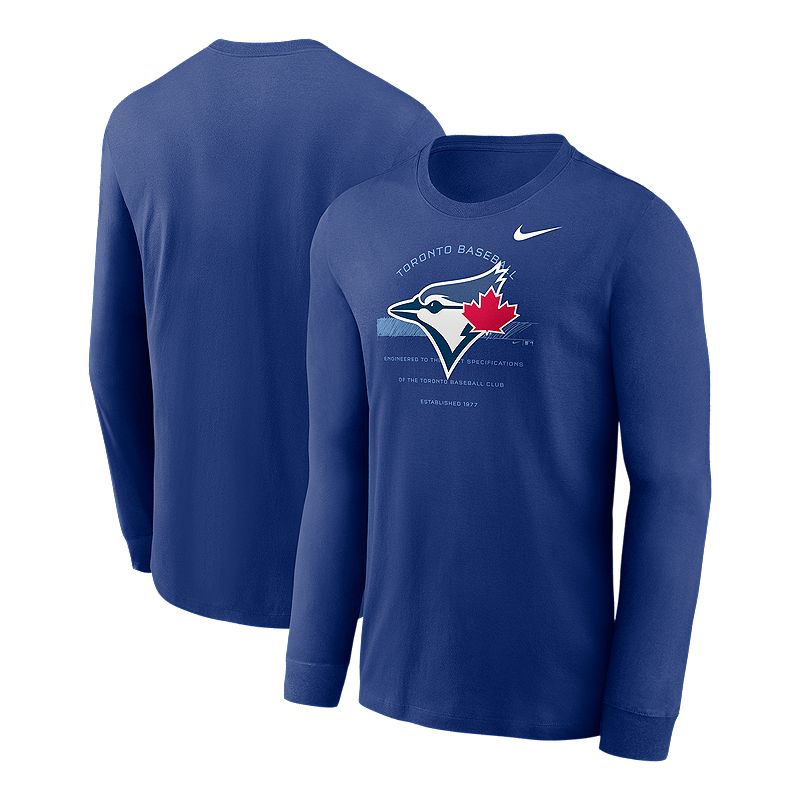 Toronto Blue Jays Men's Over Arch Long Sleeve Cotton Shirt