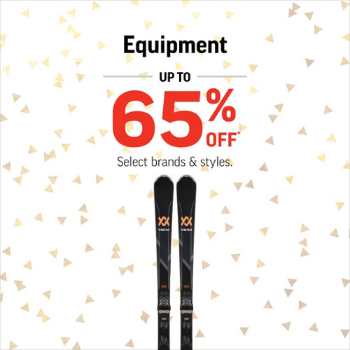 Equipment up to 65% Off* Select Styles & Brands.