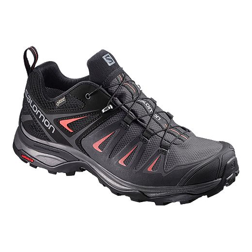 Salomon Women's X Ultra 3 Gore-Tex Hiking Shoes - Magnet/Black/Mineral Red
