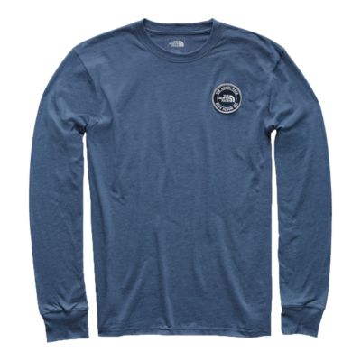 the north face long sleeve patch tee