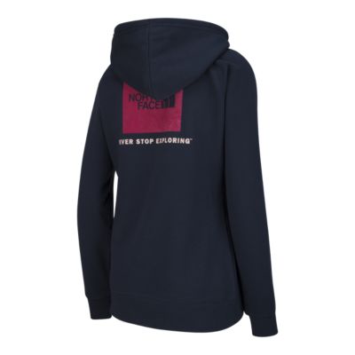 north face red box hoodie women's