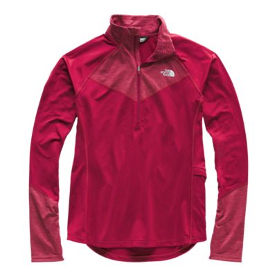 red north face half zip