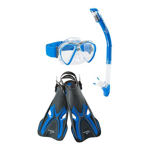 Speedo Reef Seeker Snorkel Set - Blue