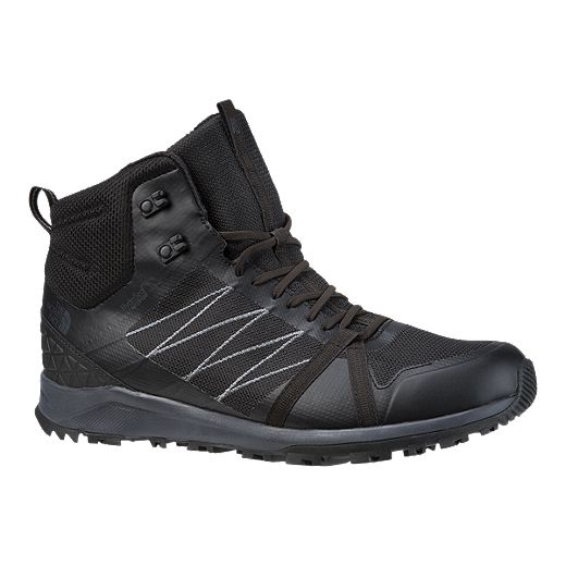 The North Face Men's Litewave Fastpack II Mid Waterproof Hiking Boots - TNF Black/Ebony Grey