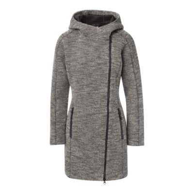 black hooded fleece jacket women's