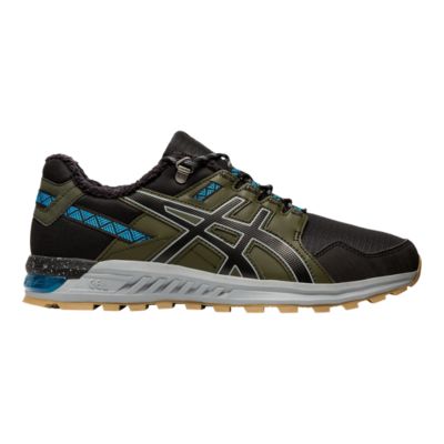 black and green asics running shoes