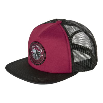 flat brim trucker hat