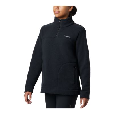 black sherpa pullover women's