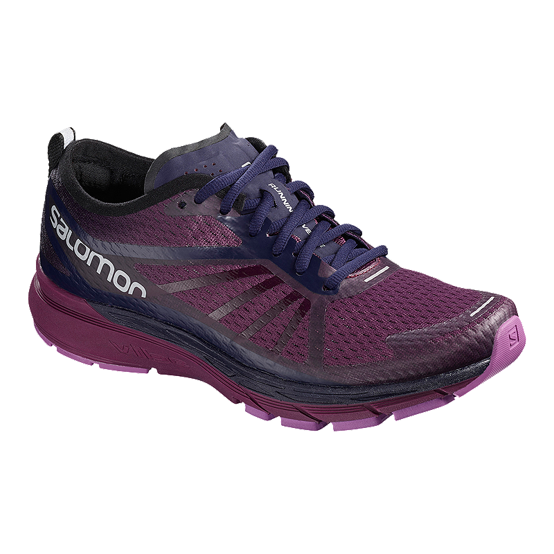 Salomon Women's Sonic RA Pro Running Shoes Purple/Blue