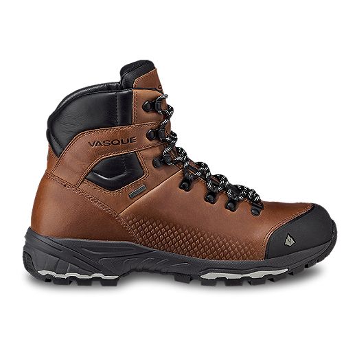 Vasque Men's St Elias Full-Grain Leather Gore-Tex Hiking Boots - Cognac
