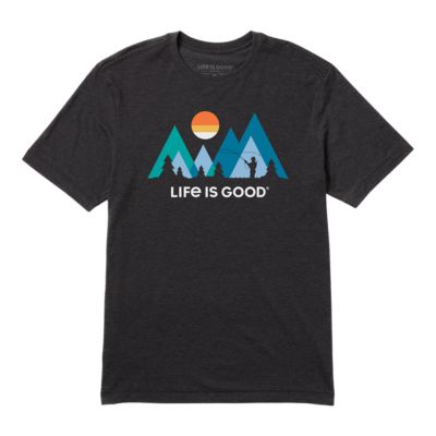 Life Is Good Men's Sunset Fly Fishing T Shirt Atmosphere.ca