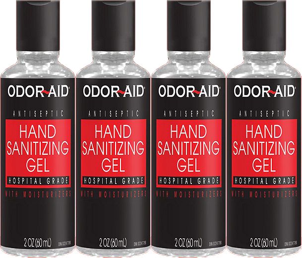 Odor Aid Antiseptic Hand Sanitizing Gel - 4 pack