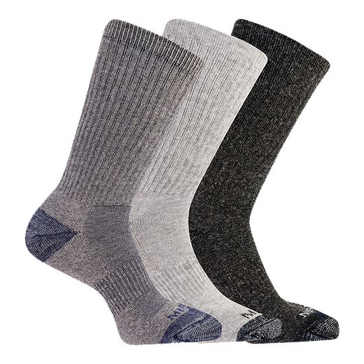 Merrell Men's Cushioned Wool Blend Crew Socks