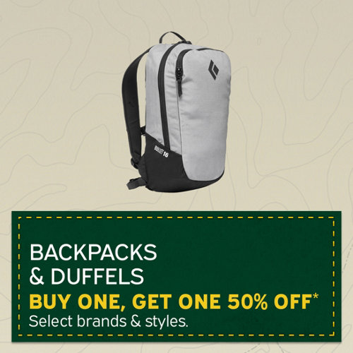 Backpacks & Duffels Buy One Get One 50% Off* Select Styles and Brands