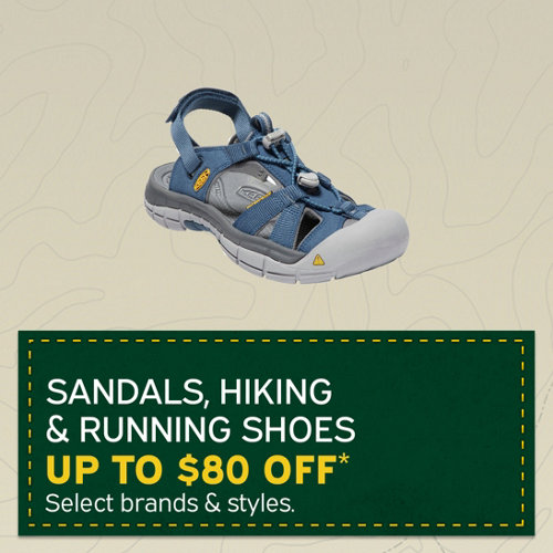 Sandals, Hiking & Running Shoes up to $80 Off* Select Styles and Brands